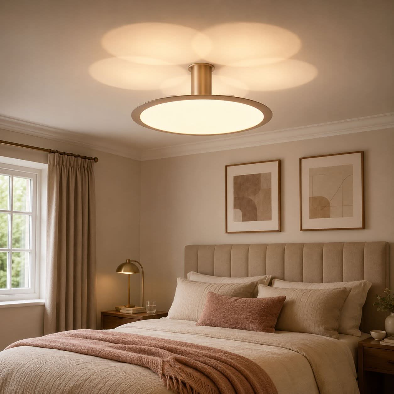 Lightsin Brushed Rose Gold Aluminum Pendant Light with Stepless Dimming