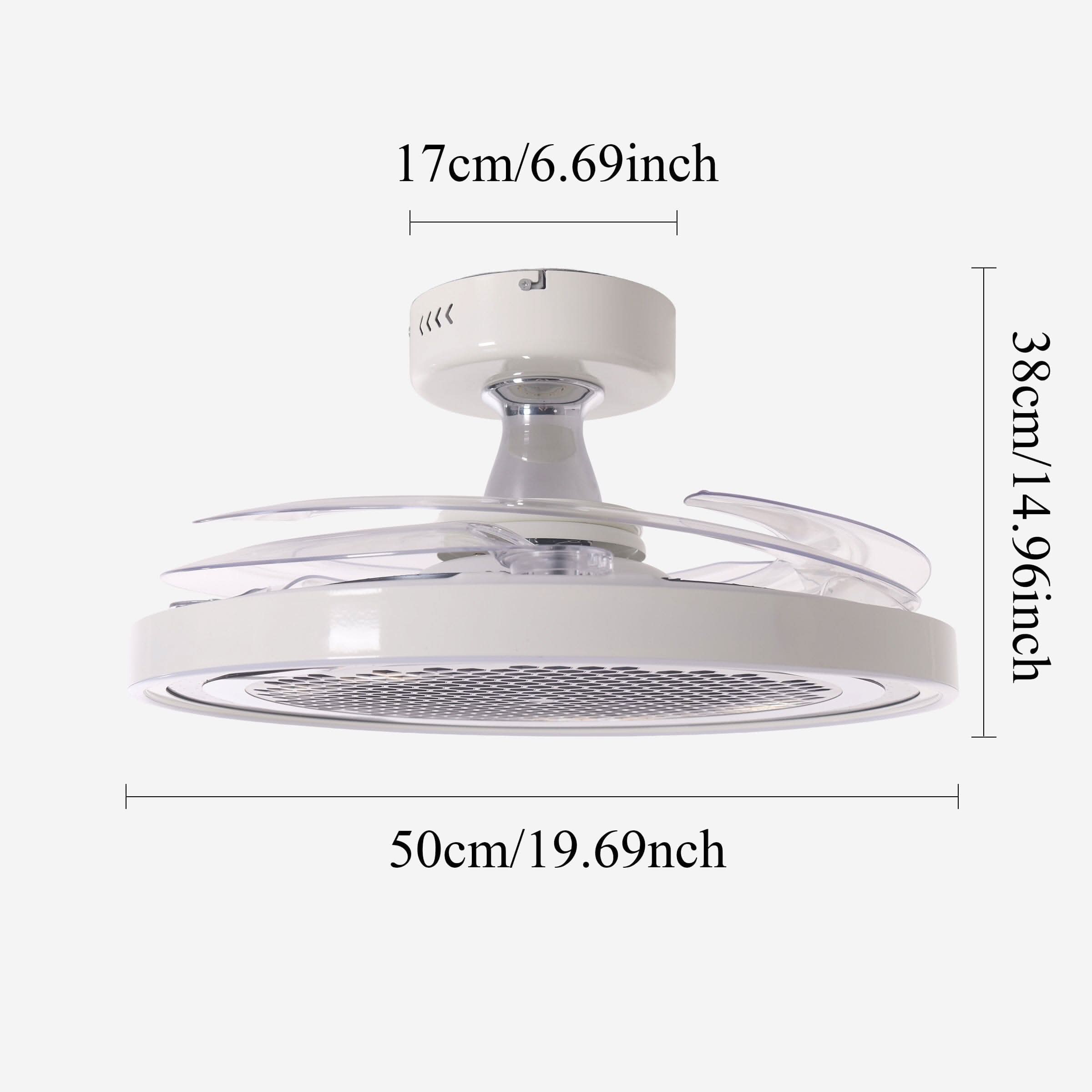 Lightsin 48 Inch Ceiling Fan with Timer and Reversible Motor