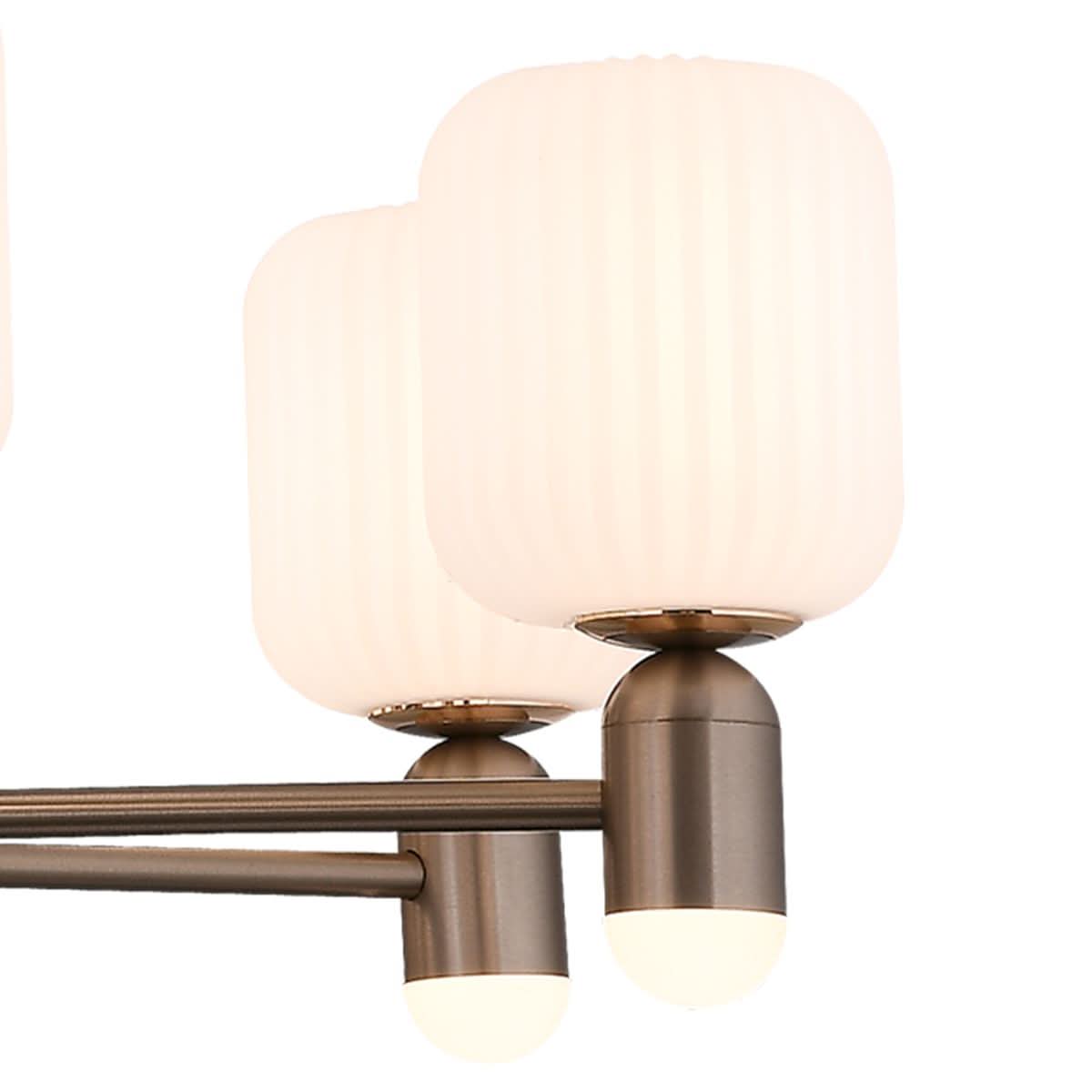 Lightsin Modern Minimalist Luxury Bronze Chandelier with Acrylic Shades