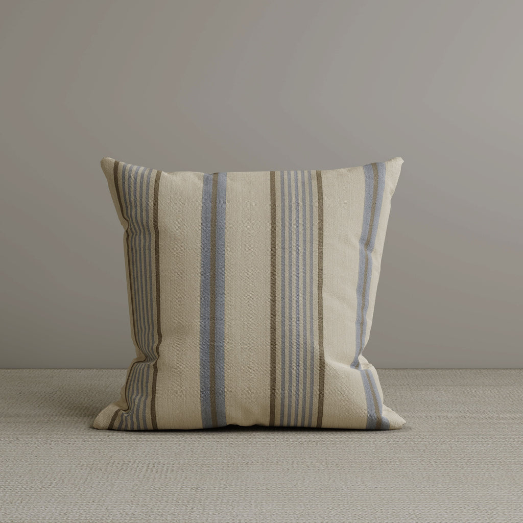 Cottonfy Square Exclusive Design Cushion in Sky Blue Striped Cotton Linen, 45*45CM