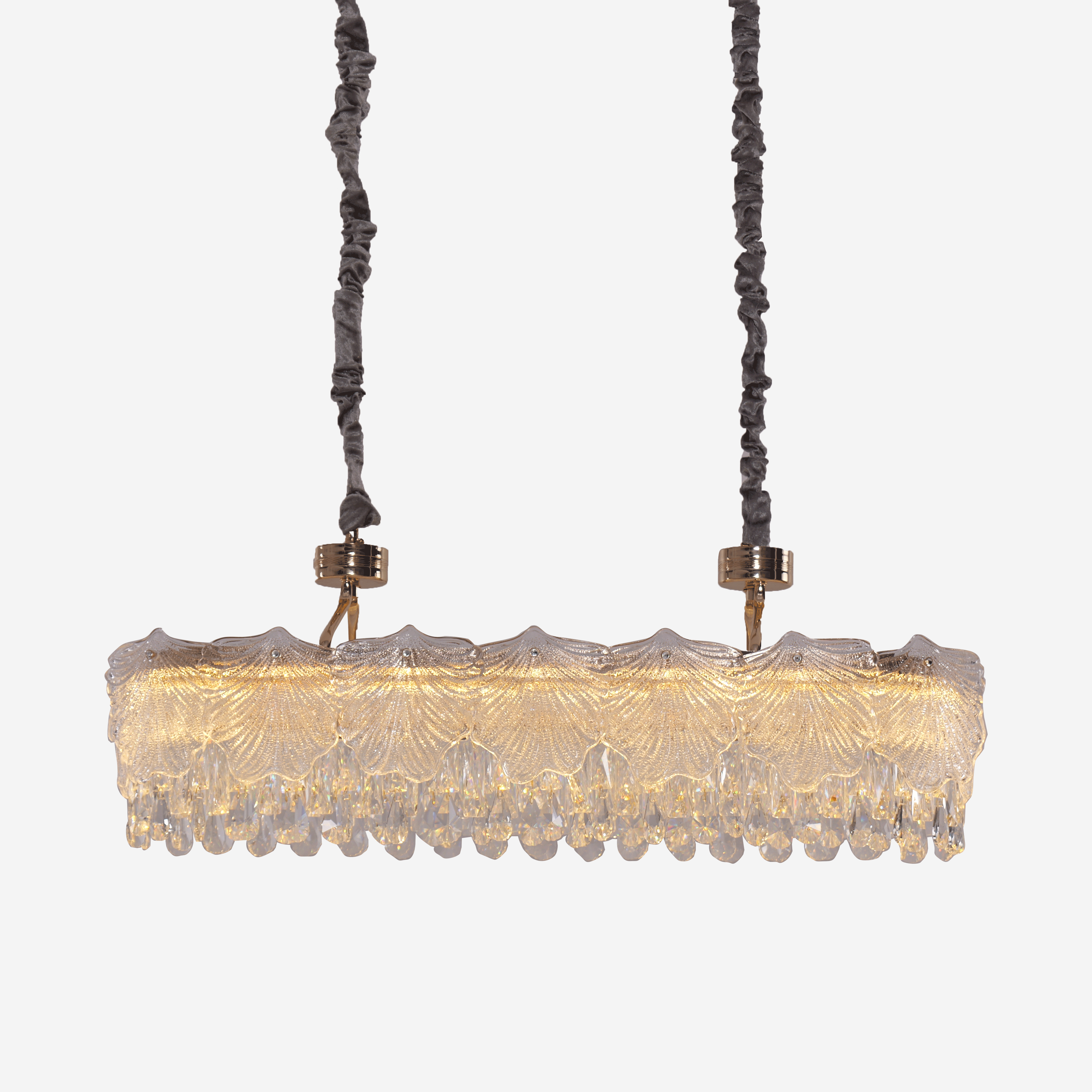 Lightsin Opulent Gold Chandelier Ceiling Light with Crystal Accents