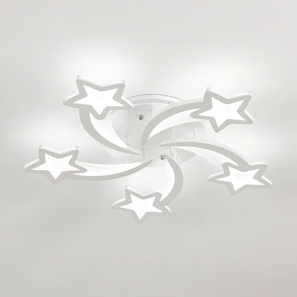 LED Ceiling Light Fixture with Star Lampshades