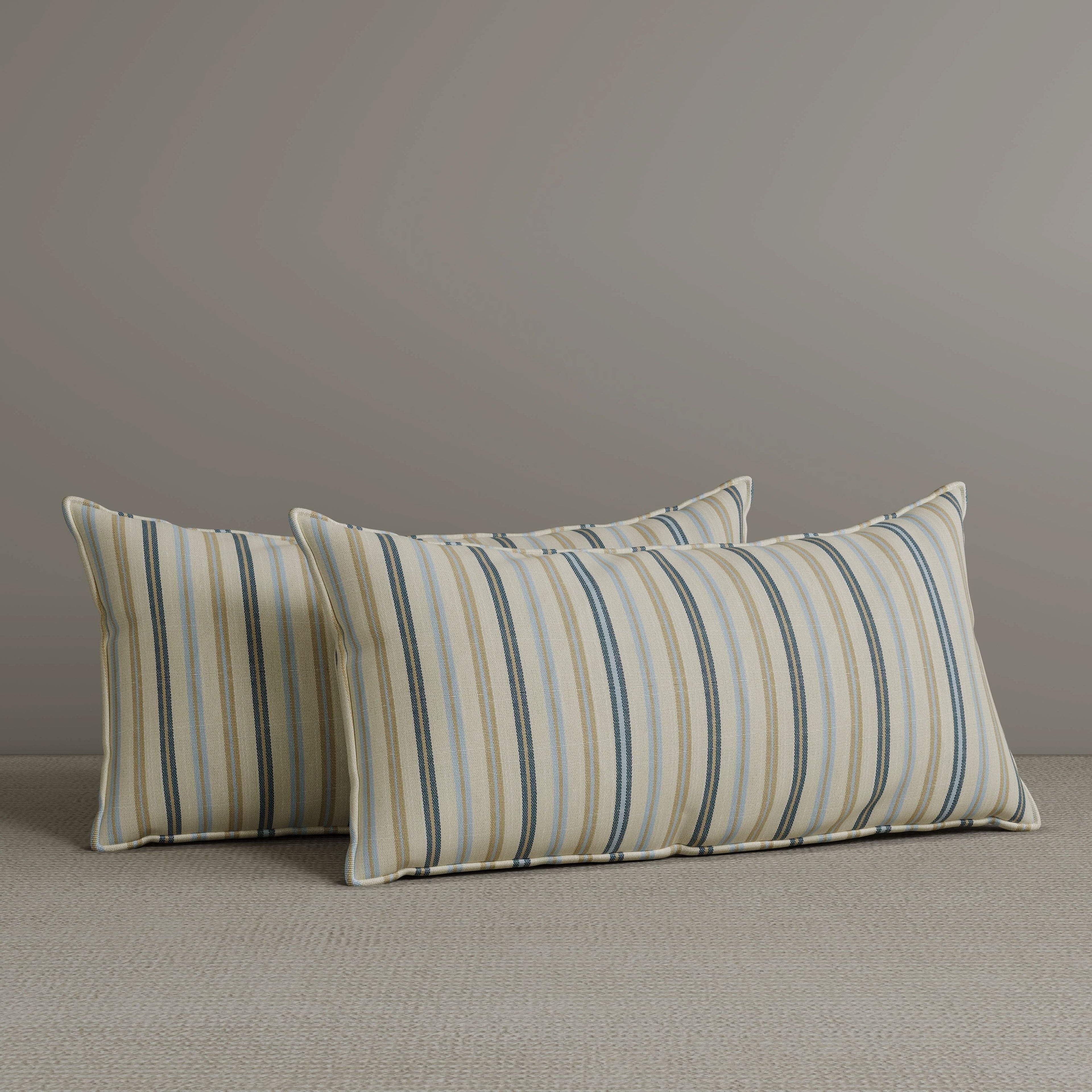 ‍Exclusive Waist Cushion in Light Blue Striped Cotton Linen, 56*27*12 CM (100% off)