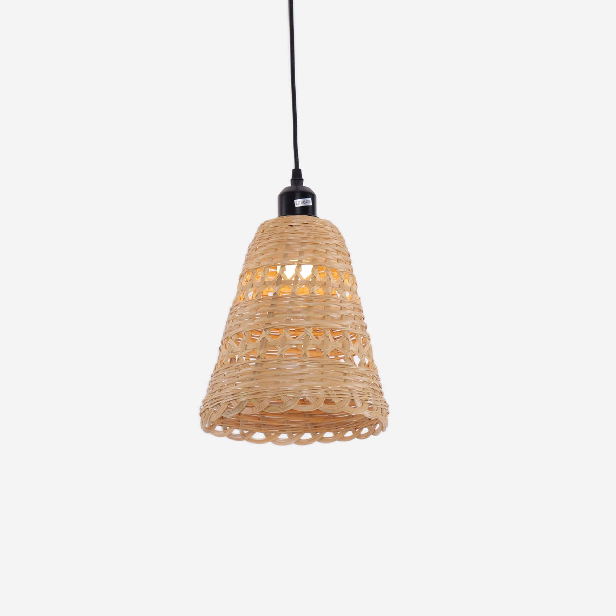 Lightsin Modern Bamboo Handwoven Warm Glow Pendant Light