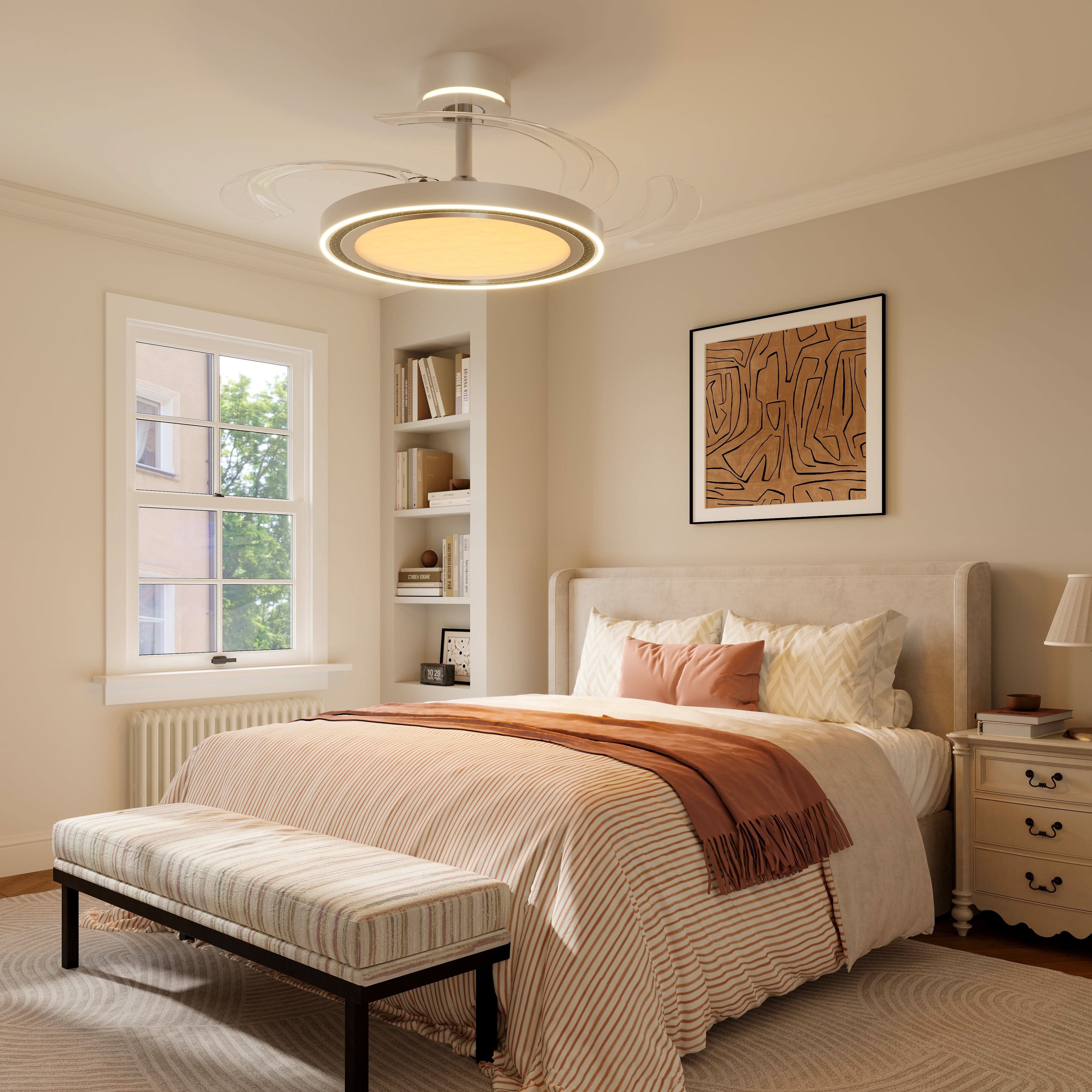 Lightsin 48 Inch Ceiling Fan with Quiet Reversible DC Motor