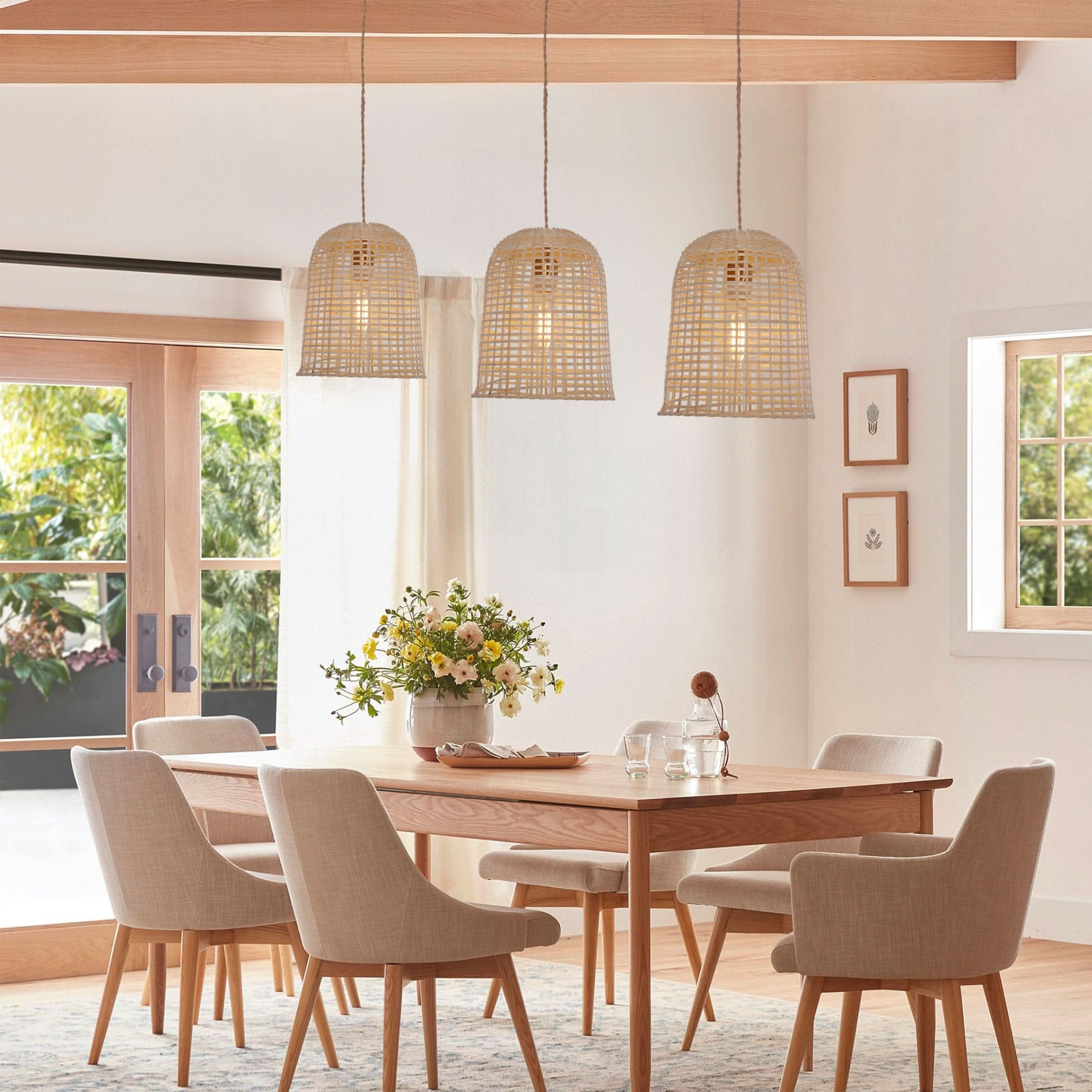 Lightsin Cella-Eco-Friendly Natural Woven Bamboo Pendant Light for Cozy Ambiance