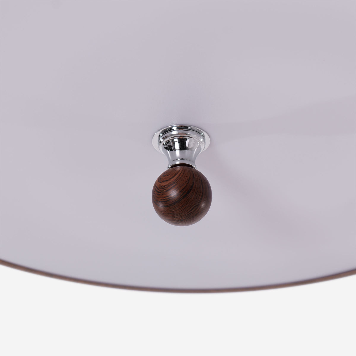 Walnut Two Globe Ceiling Light | Wood Effect Flush Mount