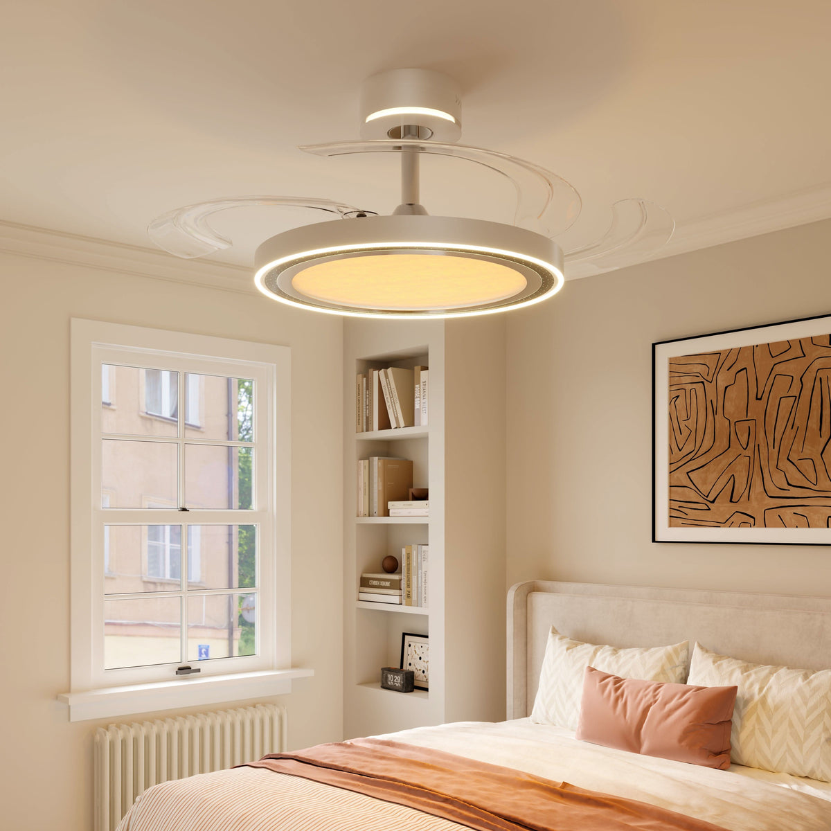 Lightsin 48 Inch Ceiling Fan with Quiet Reversible DC Motor