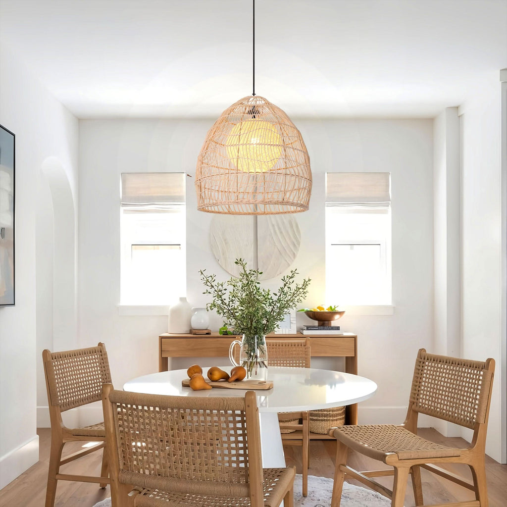 Lightsin Rattan Art Pendant Light Hanging Decor Rustic Style(Version A)