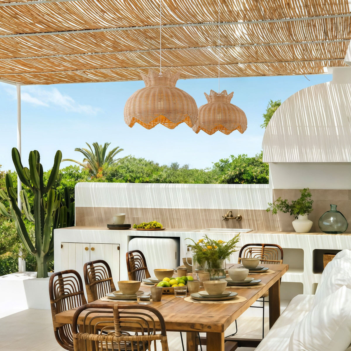 Lightsin Handwoven Paper Rope Pendant Light for a Natural & Cozy Ambiance