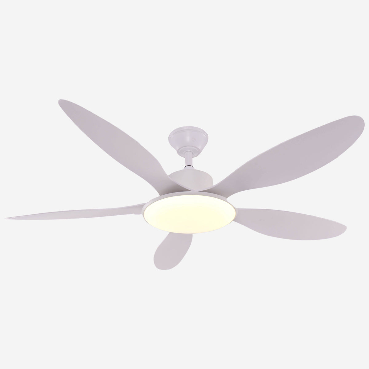 Lightsin 53-inch Modern Ceiling Fan with Light, Silent 5-Blade LED Fan with Remote