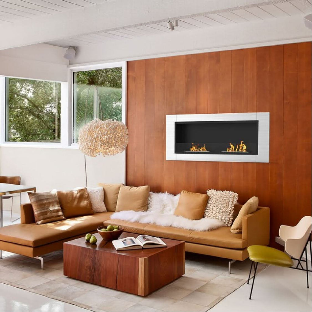 35/47 Inch Bio Ethanol Fireplace Wall Mounted Fireplaces Easy Installation