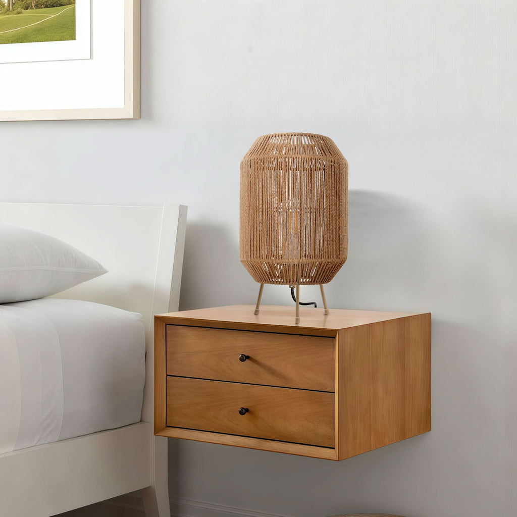 Lightsin Handcrafted Paper Rope Table Lamp Perfect for Living Rooms