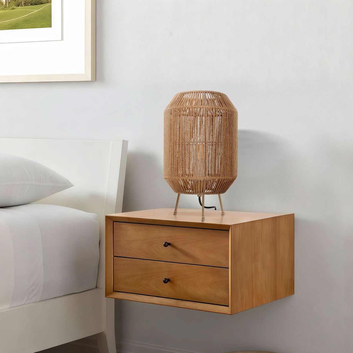 Lightsin Handcrafted Paper Rope Table Lamp Perfect for Living Rooms