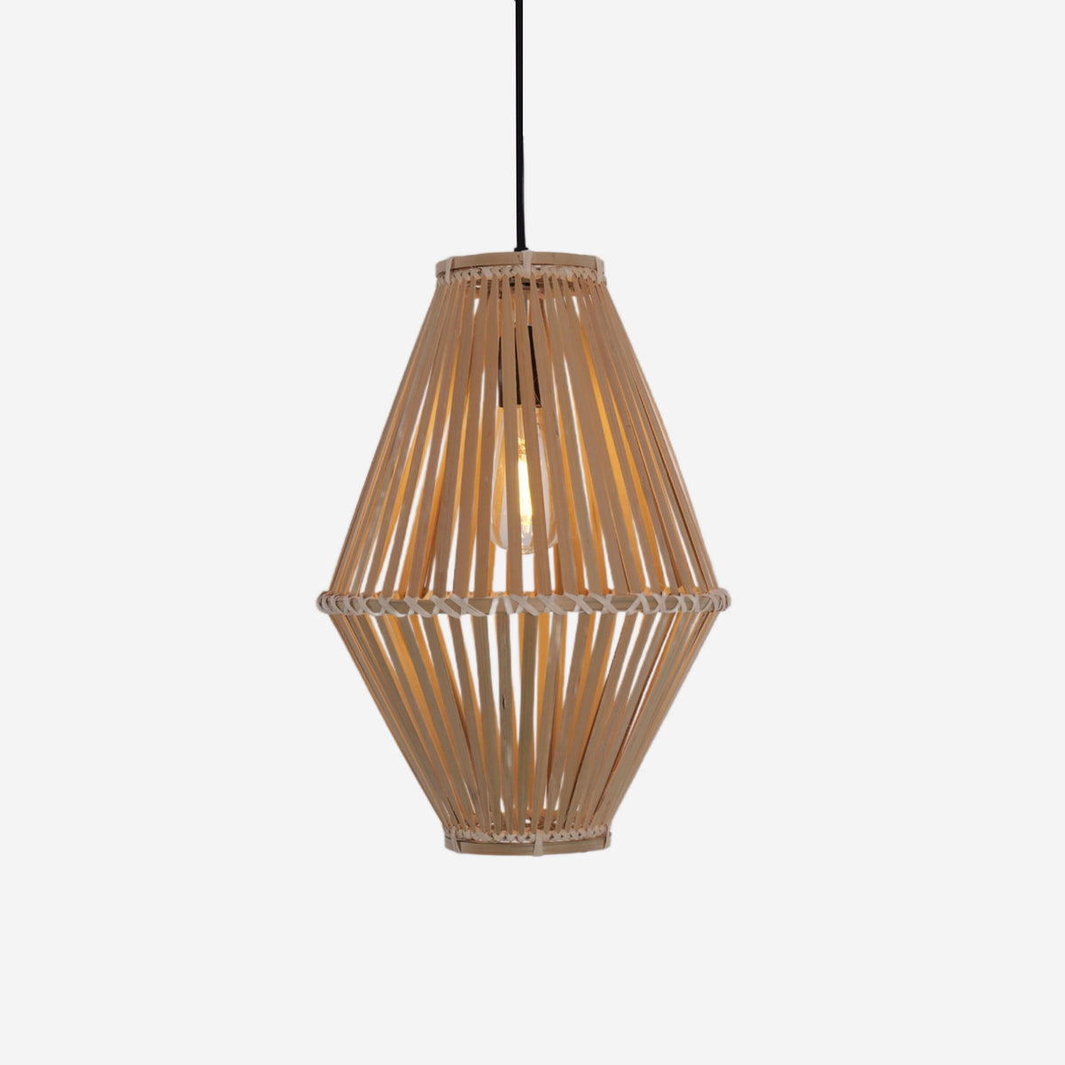 Lightsin Sustainable Geometric Bamboo Pendant Light