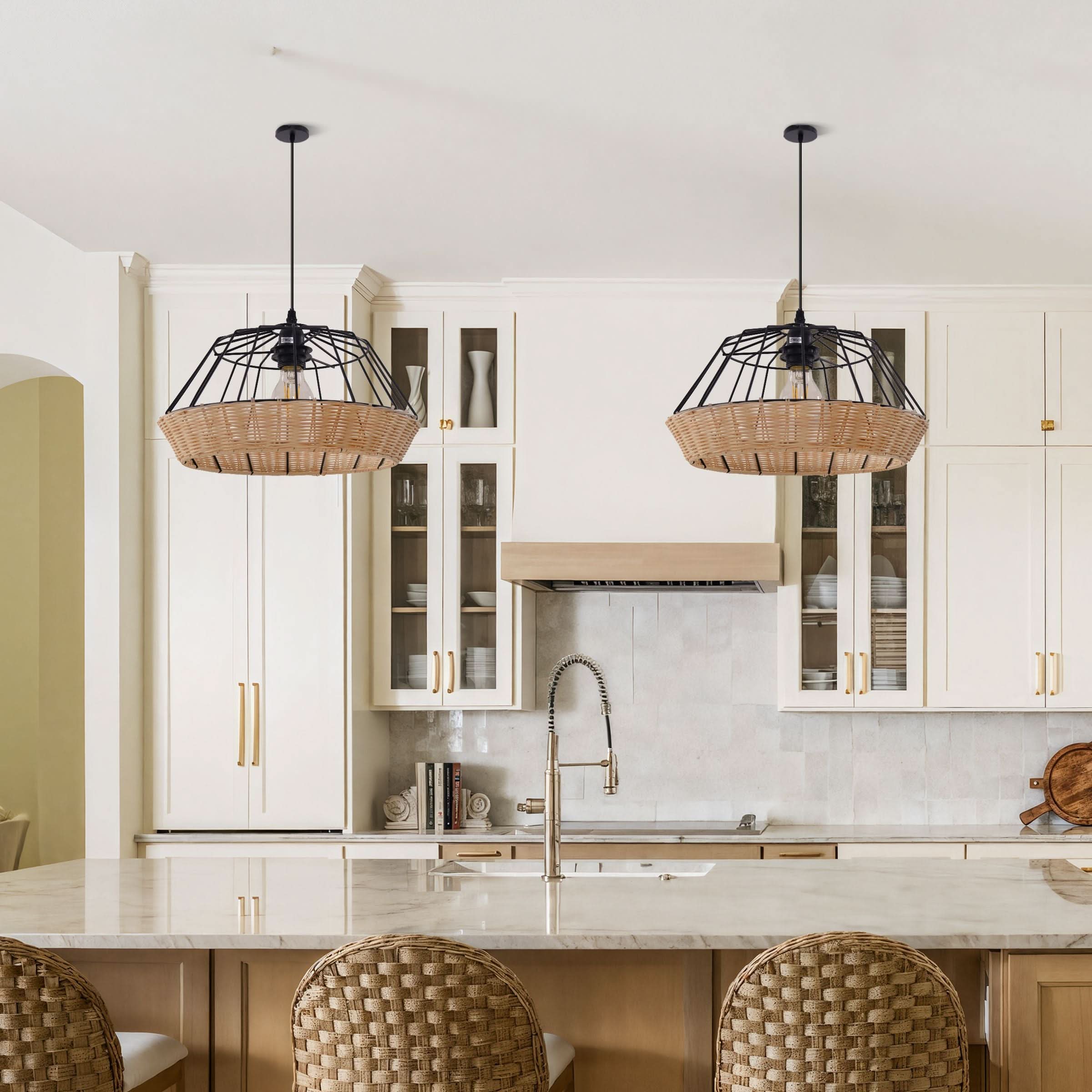 Glyph-Lightsin Geometric Bamboo Pendant Light for a Touch of Natural Modernity