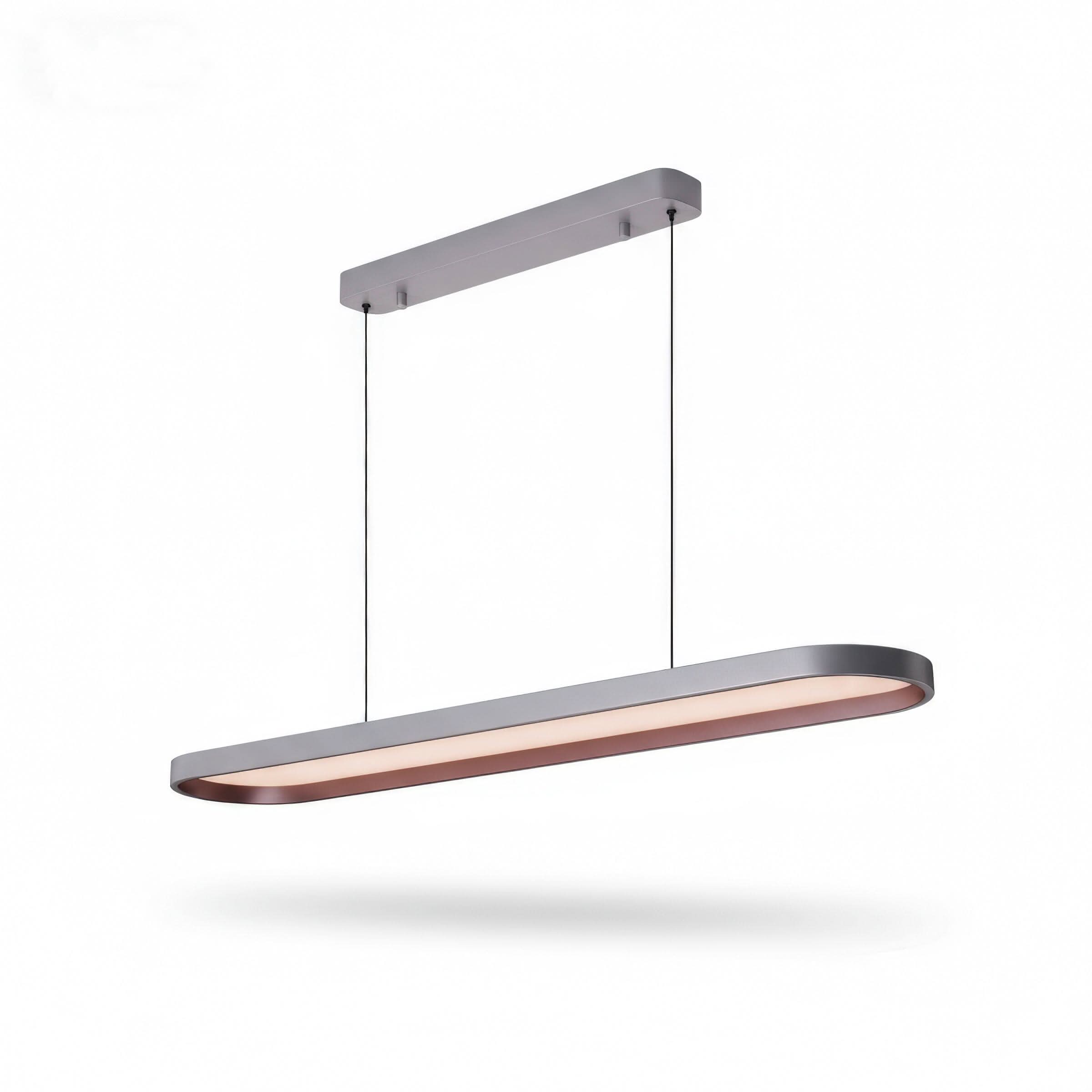 Lightsin Contemporary Gray-Brown Elliptical Dimmable Pendant Light