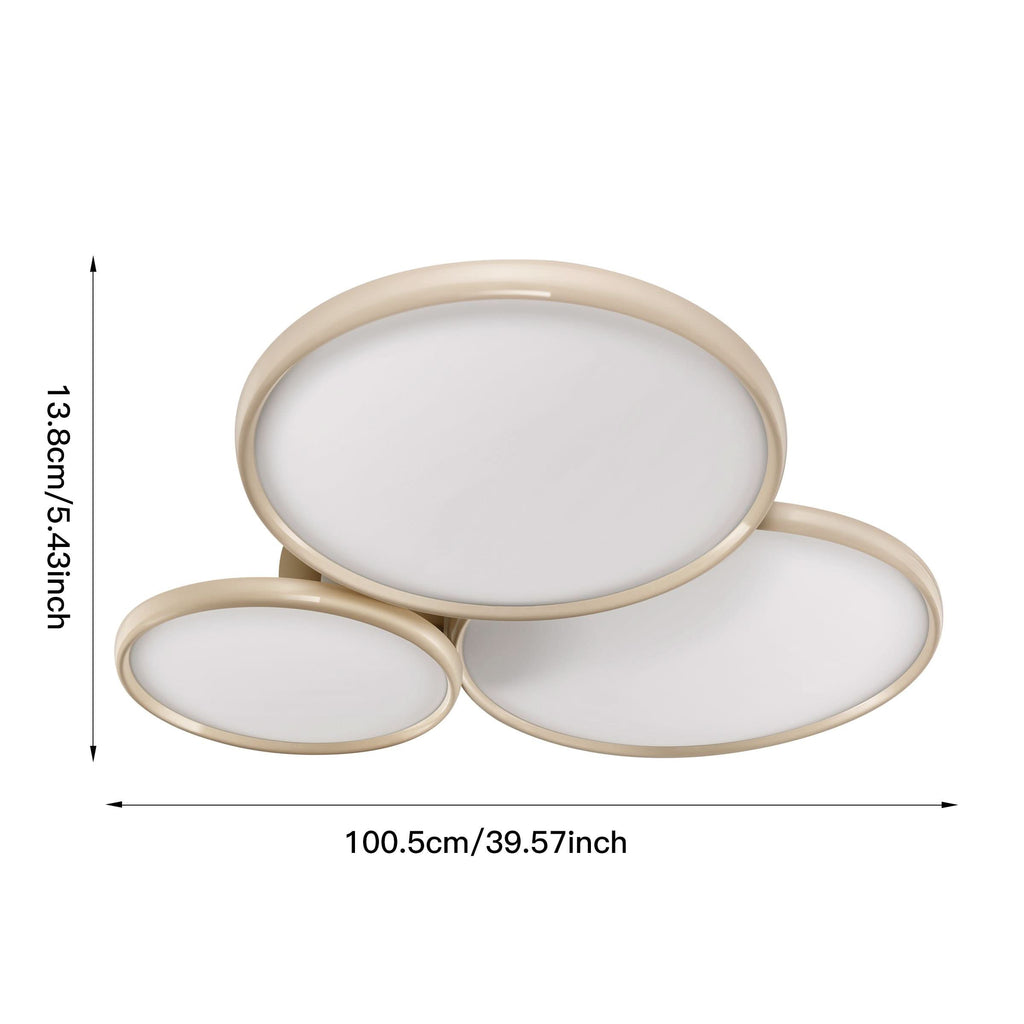 Lightsin Full Spectrum Dimmable Ivory White Aluminum Round LED Ceiling Light