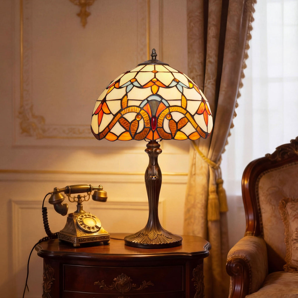 Lightsion Tiffany Table Lamp | Handcrafted Stained Glass Butterfly Series