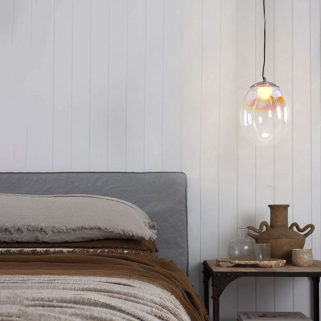 Lightsin Pendant Ceiling Light with Elegant Nebula Coloured Glass