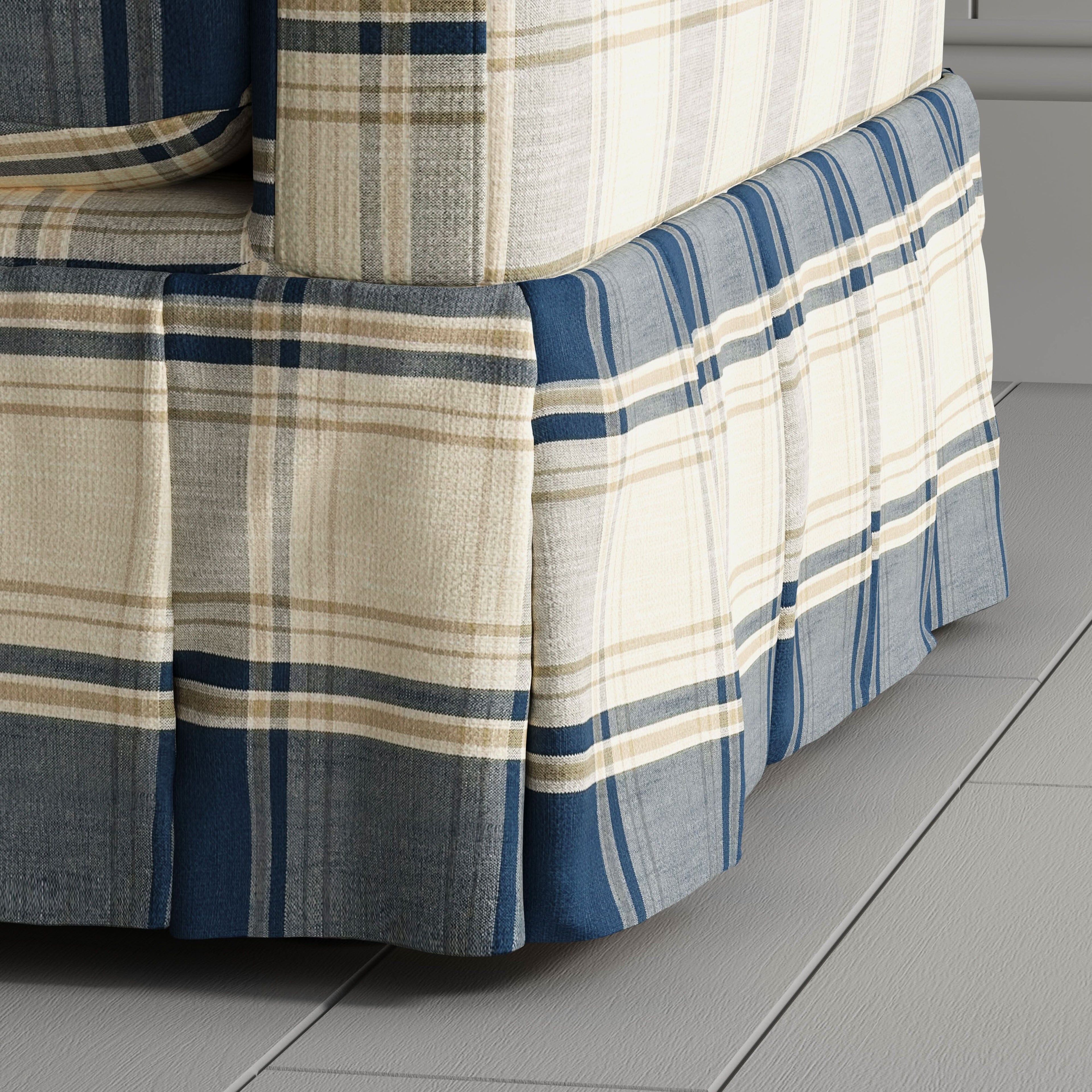 Cottonfy Country Check Sofa with Removable Skirted Covers