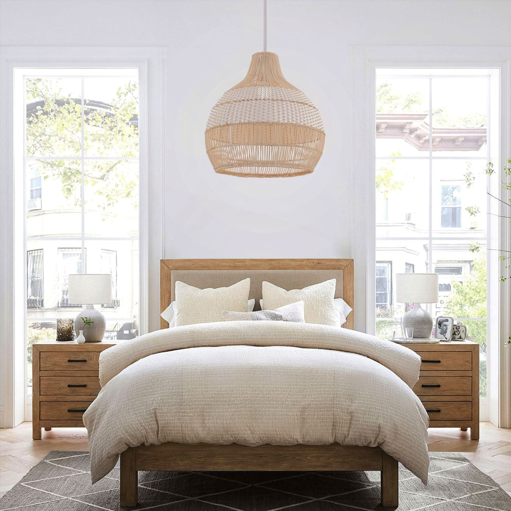 Cella-Lightsin Handwoven Rattan Pendant Light for Kitchen and Boho-Style Interiors