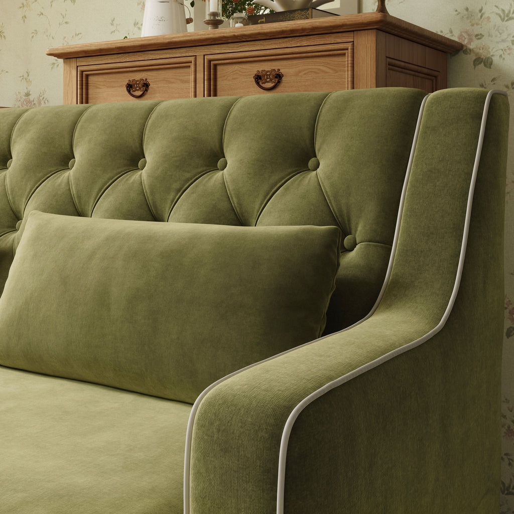 Cottonfy Fringe Skirt Sofa Velvet Linen Comfort Relaxed Living