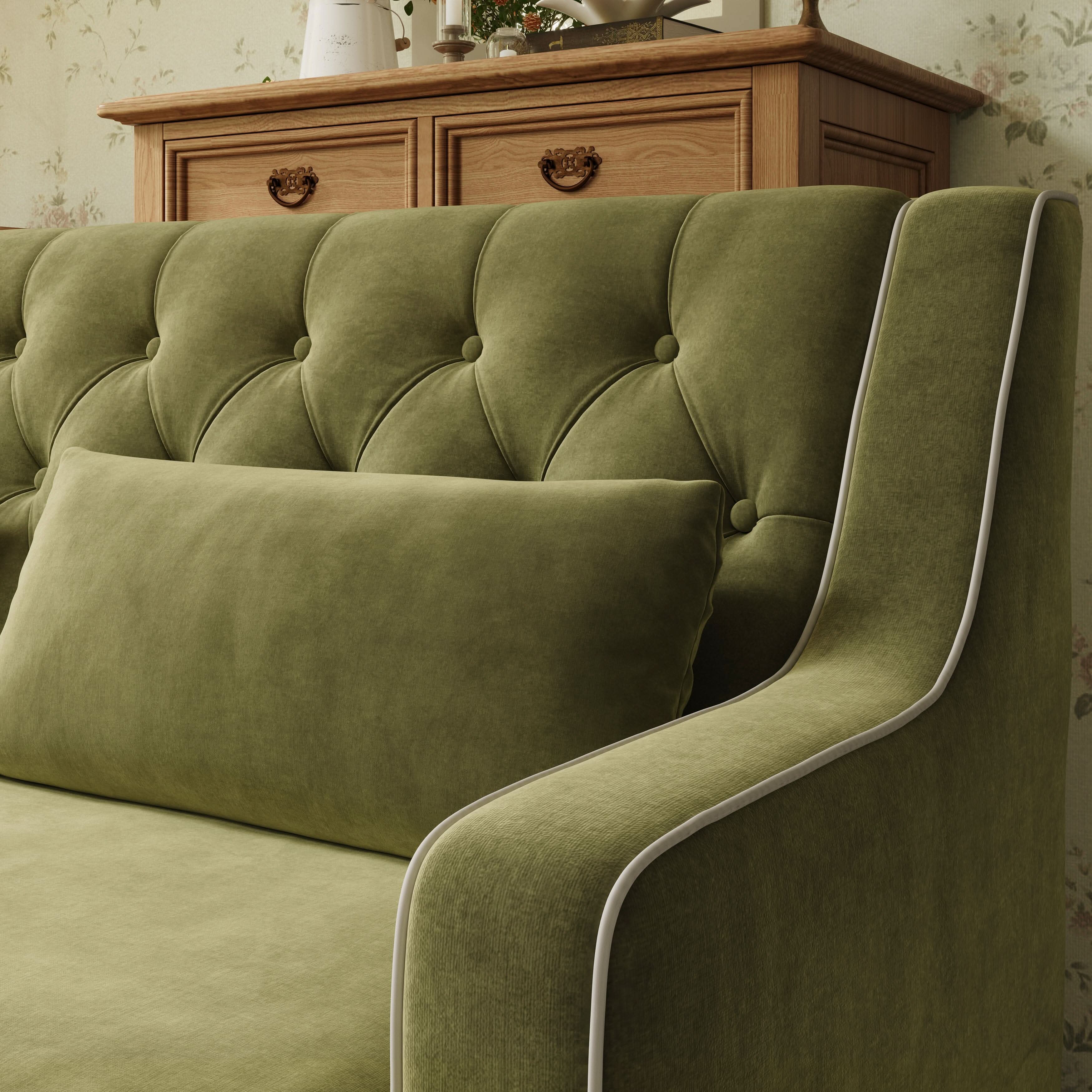Cottonfy Fringe Skirt Sofa Velvet Linen Comfort Relaxed Living