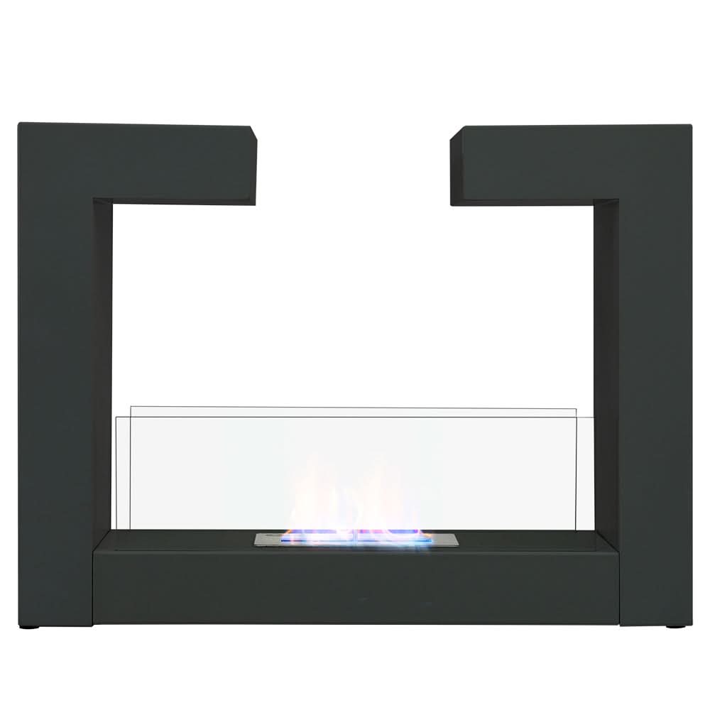 78cm W Bio-Ethanol Fireplace Freestanding Heater Real Fire