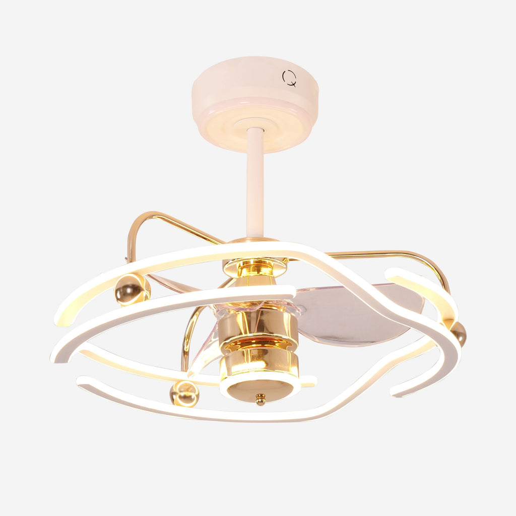 Lightsin Modern Ceiling Fan Light with Remote Control Low-Noise Adjustable Fan Light