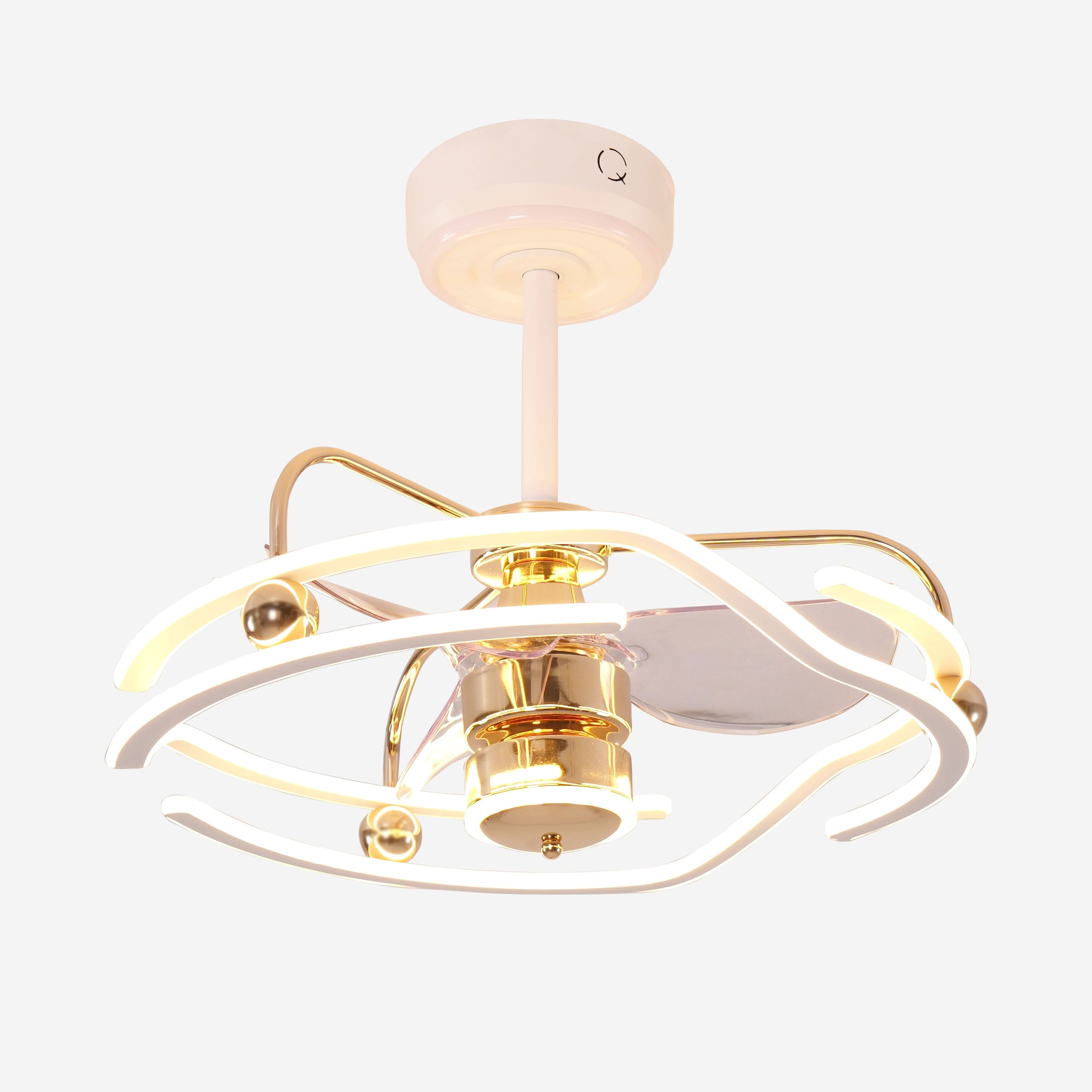 Lightsin Modern Ceiling Fan Light with Remote Control Low-Noise Adjustable Fan Light