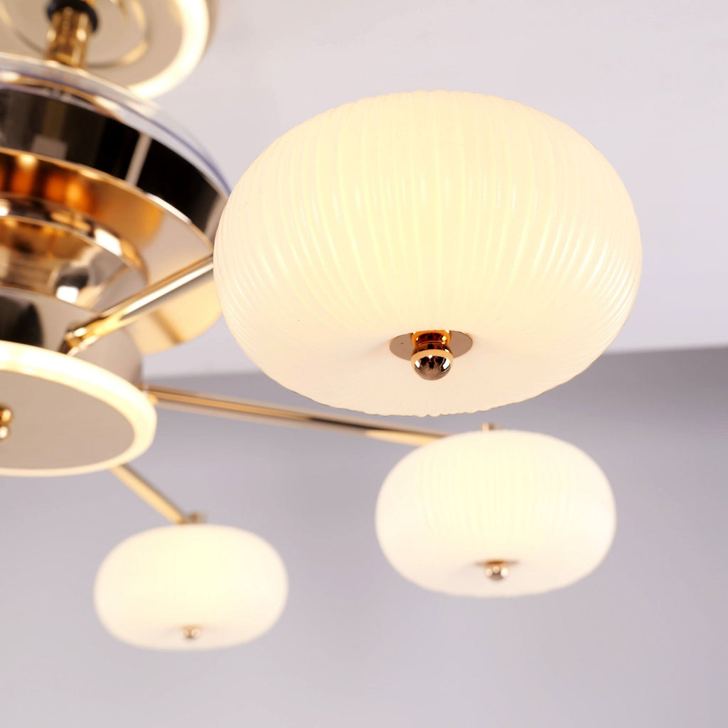 Lightsin Ceiling Fan Light with 6-Speed Control in Copper and Acrylic