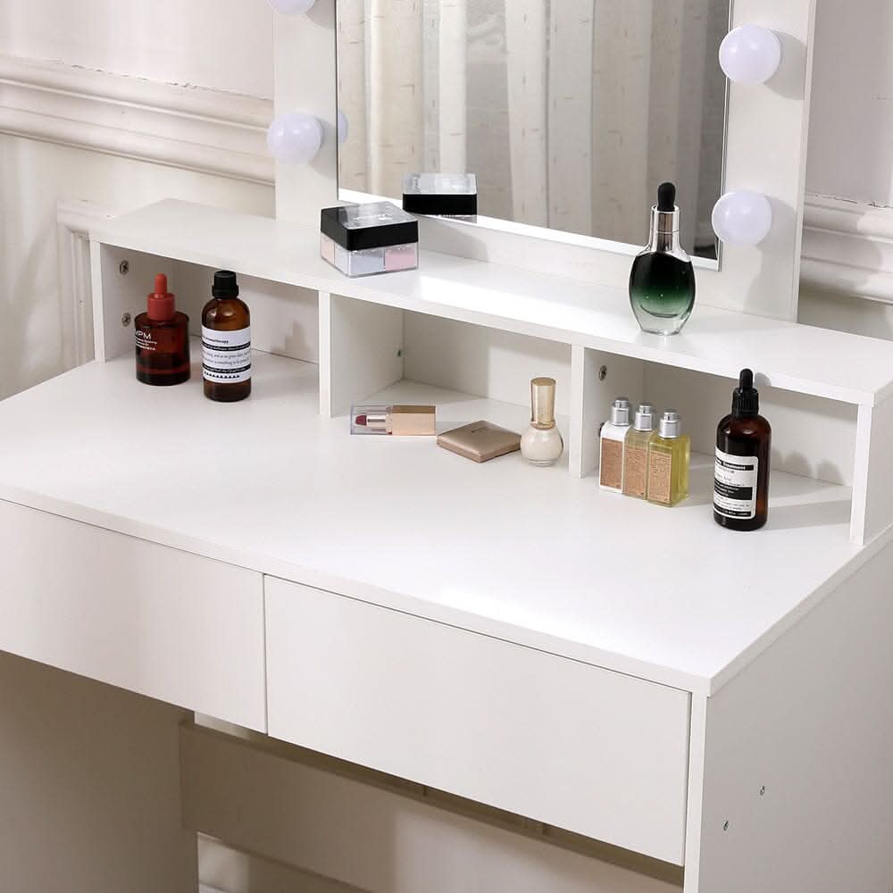 145cm H Makeup Dressing Table with Lighted Mirror