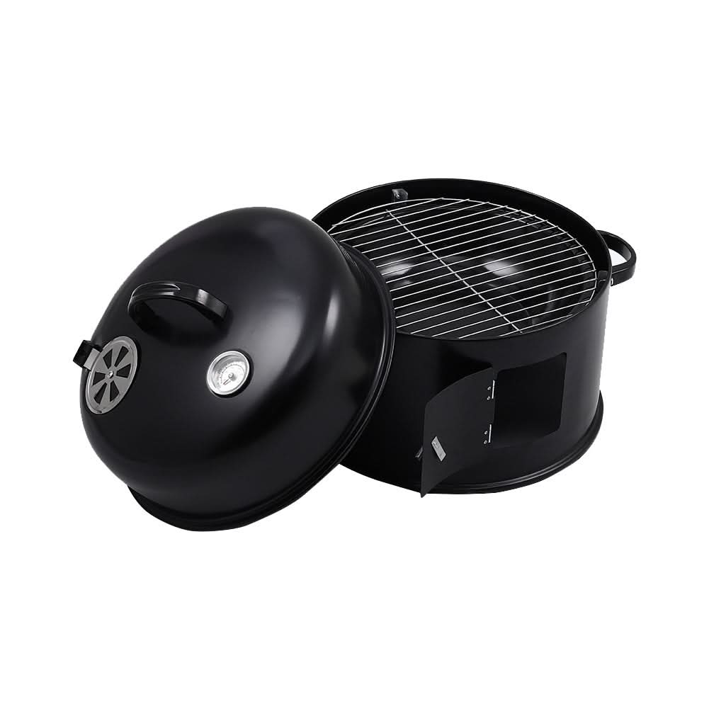 80 cm H 3 in 1 BBQ Charcoal Grill 3 Tier Smoker