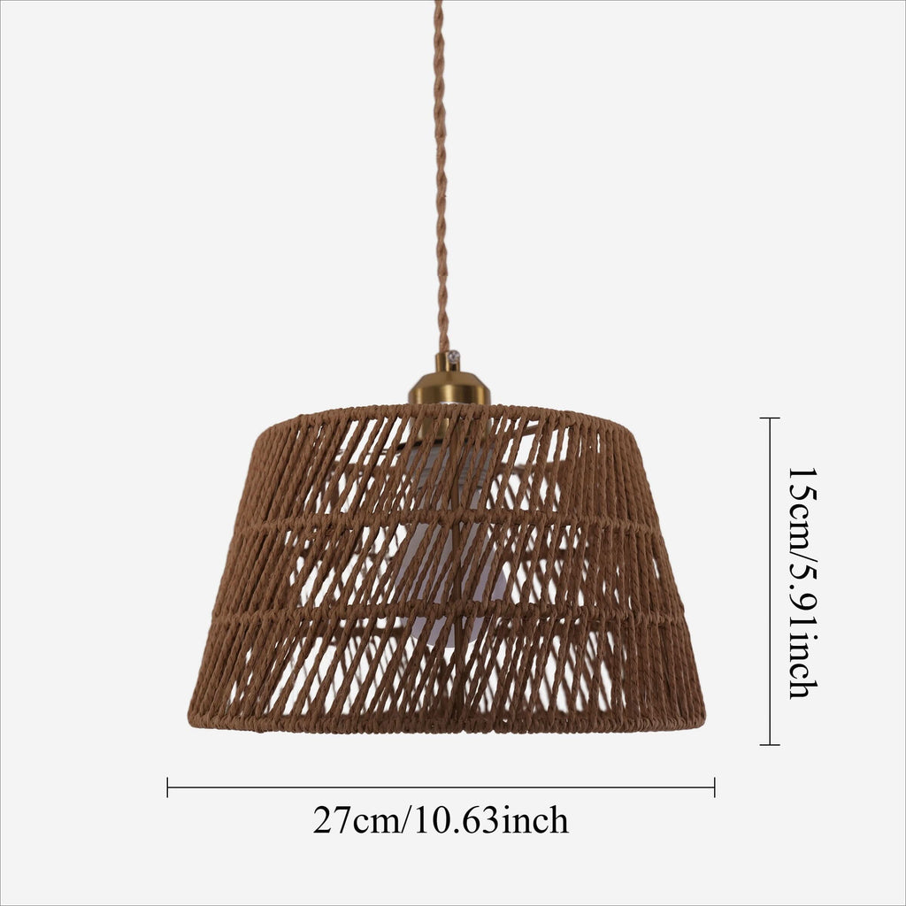 Lightsin Handcrafted Warm Rustic Paper Rope Pendant Light