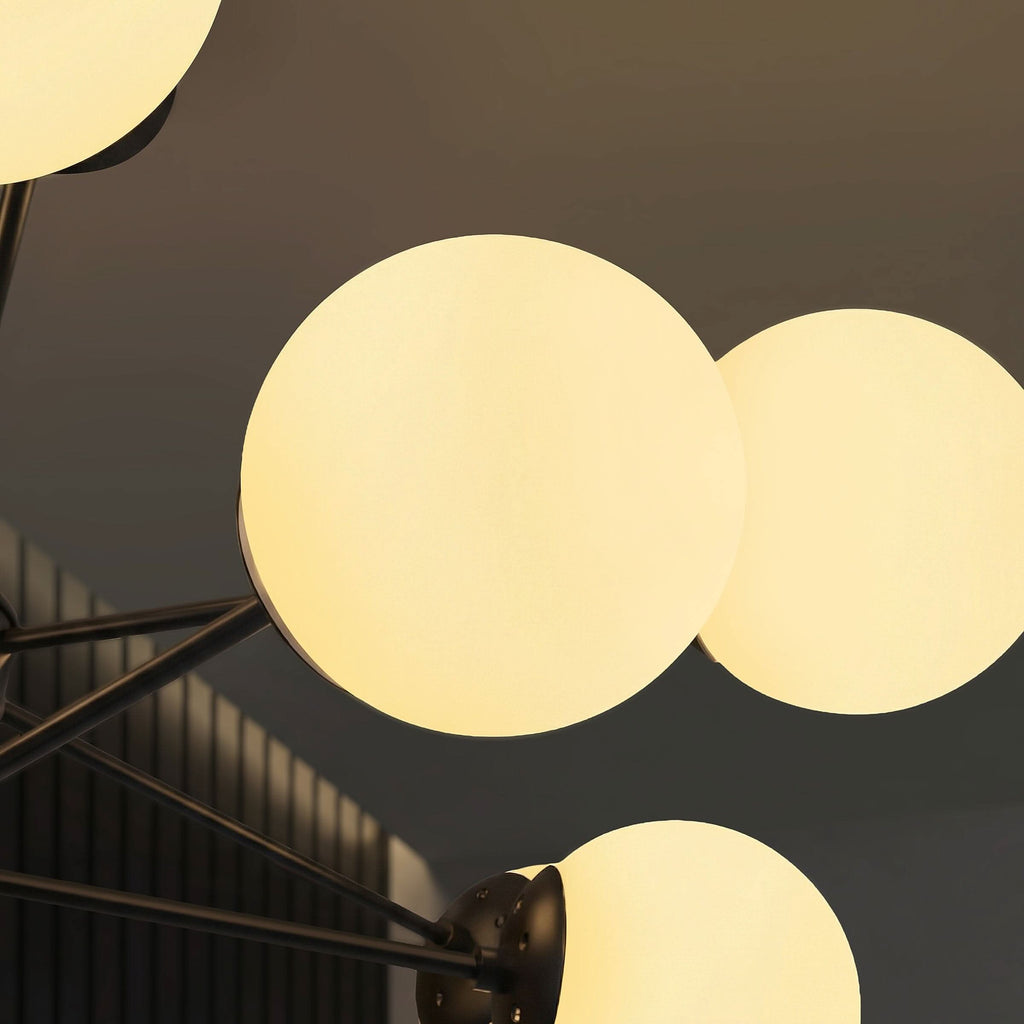 Lightsin Cumulus - Modern Metal Chandelier Tubular Design Chandelier with LED White Shade