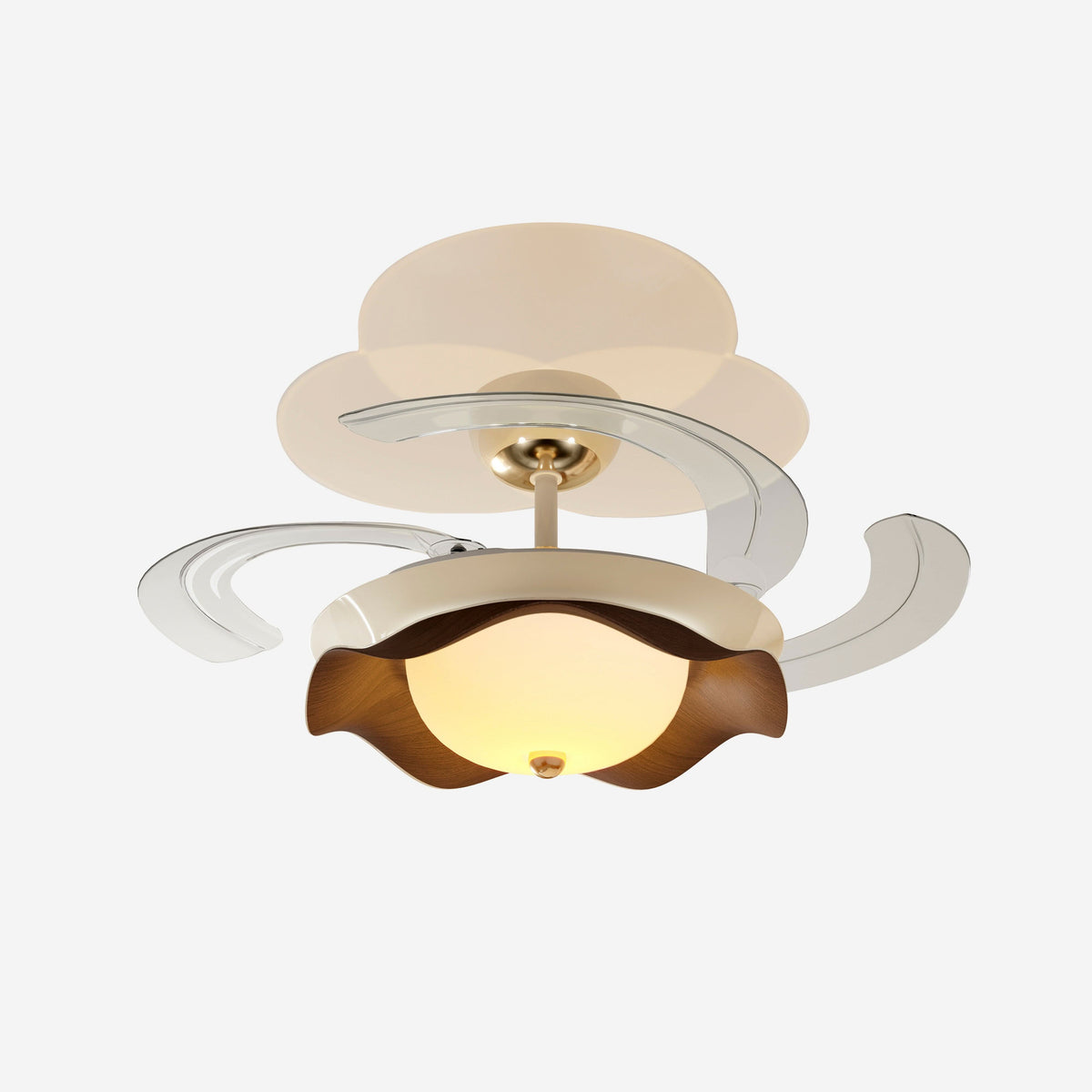 Lightsin 42 Inch Ceiling Fan with Dimmable LED and Reverse Airflow