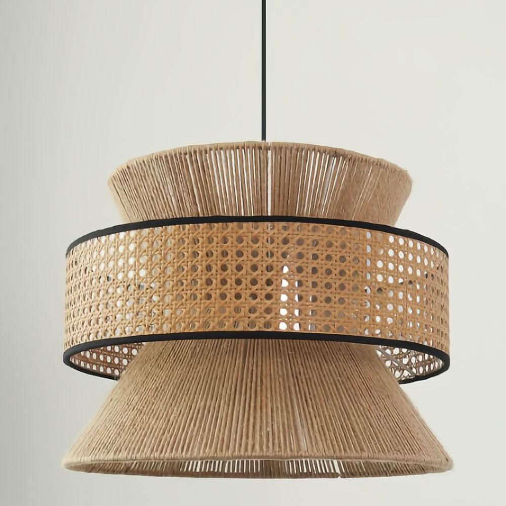 Lightsin Vintage Countryside Style Hemp Rope Pendant Lights