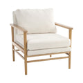 H&O Direct Teddy Bear Fur Wooden Armchair, ZH1564