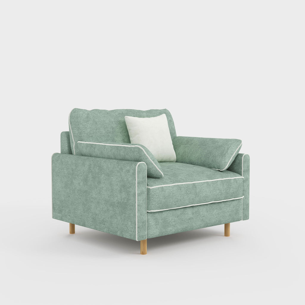 Cotton Linen Detachable Modular Sofa with Fringed Trim