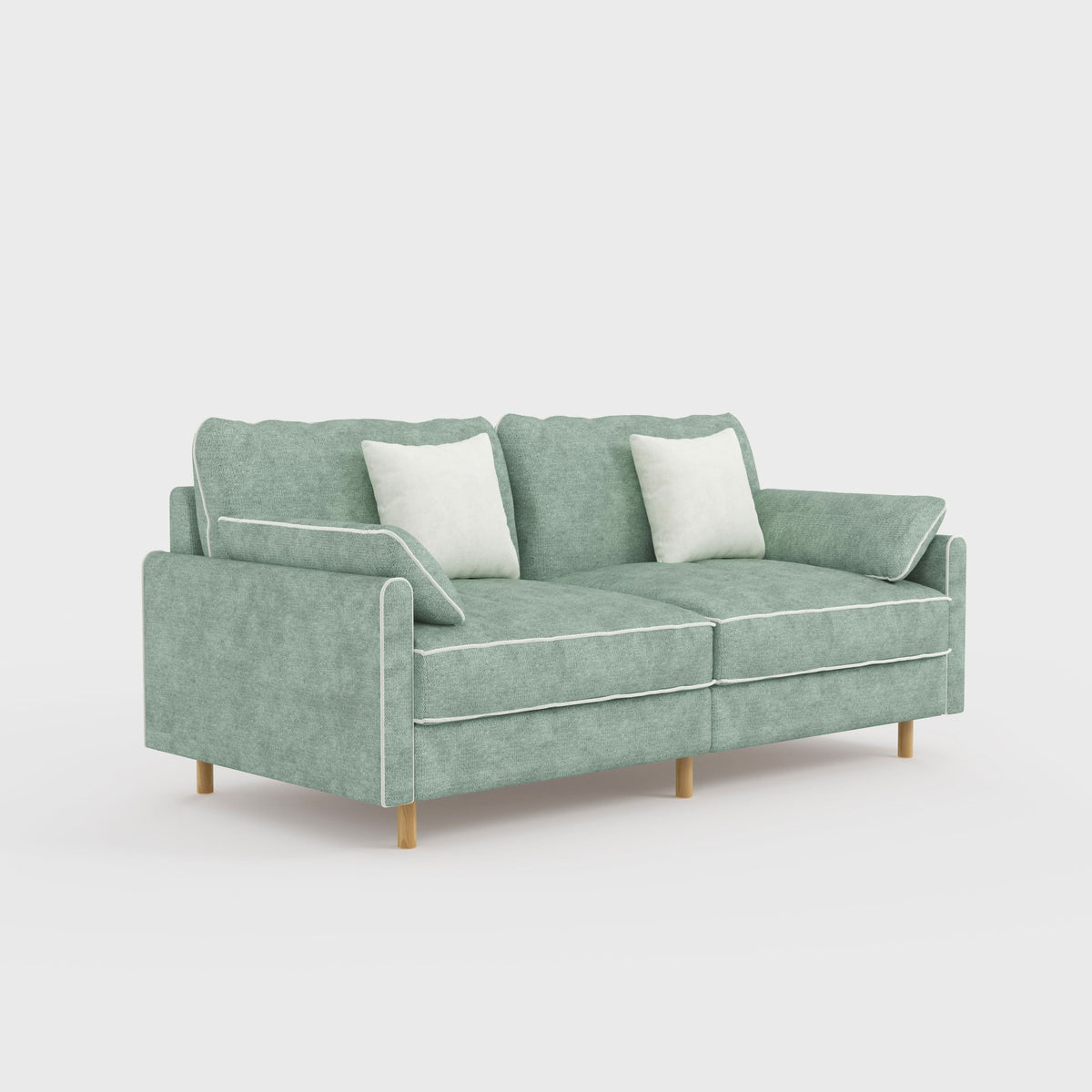 Cotton Linen Detachable Modular Sofa with Fringed Trim