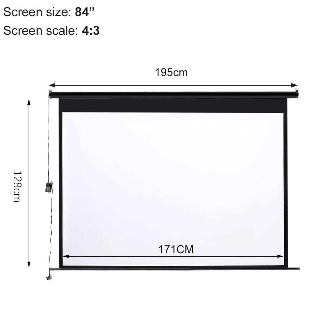 Motorized Electric Projector Screen with Remote Control