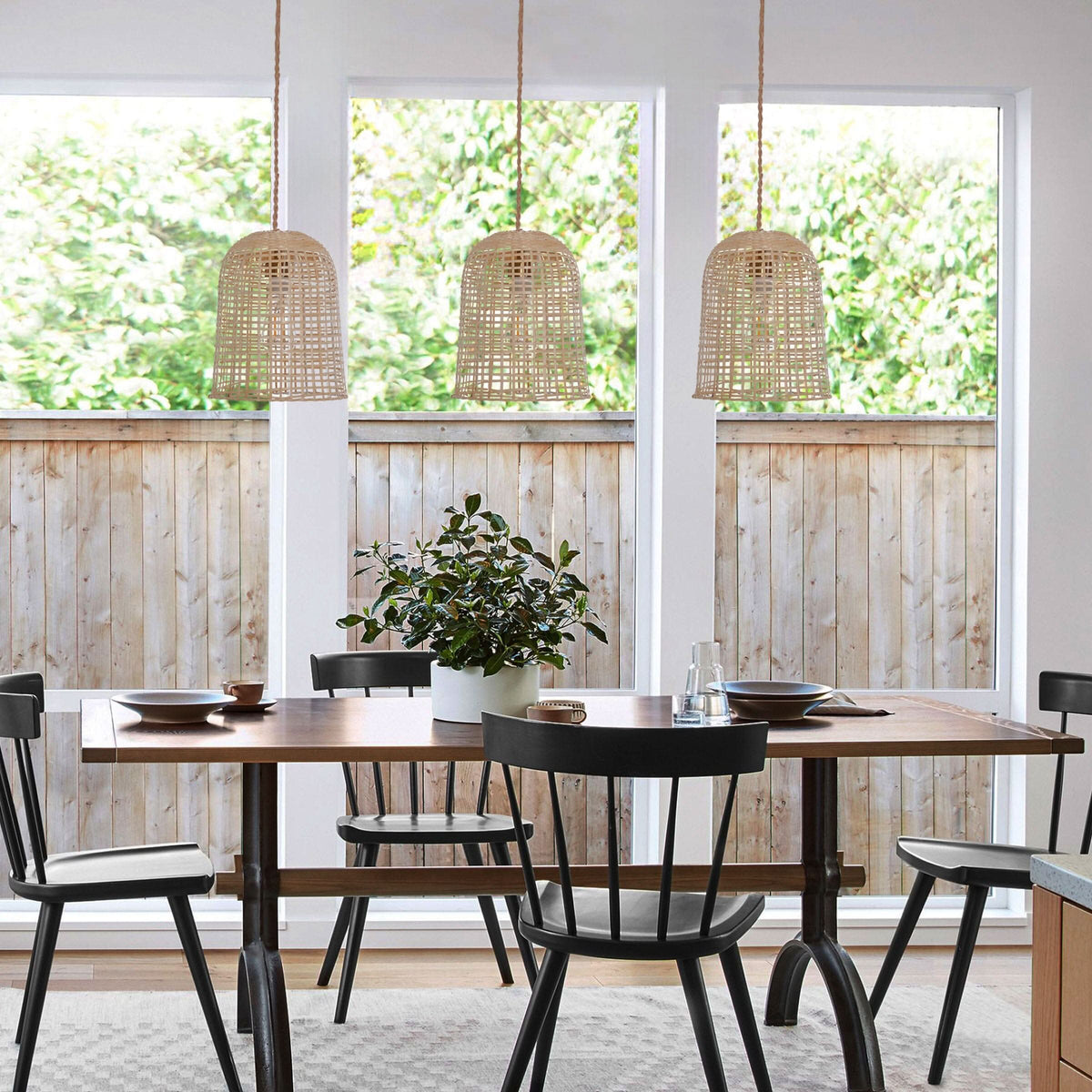 Lightsin Cella-Eco-Friendly Natural Woven Bamboo Pendant Light for Cozy Ambiance