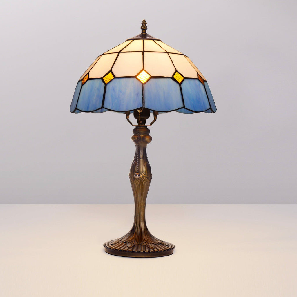 Lightsin Tiffany Table Lamp | Handcrafted Stained Glass Block Series
