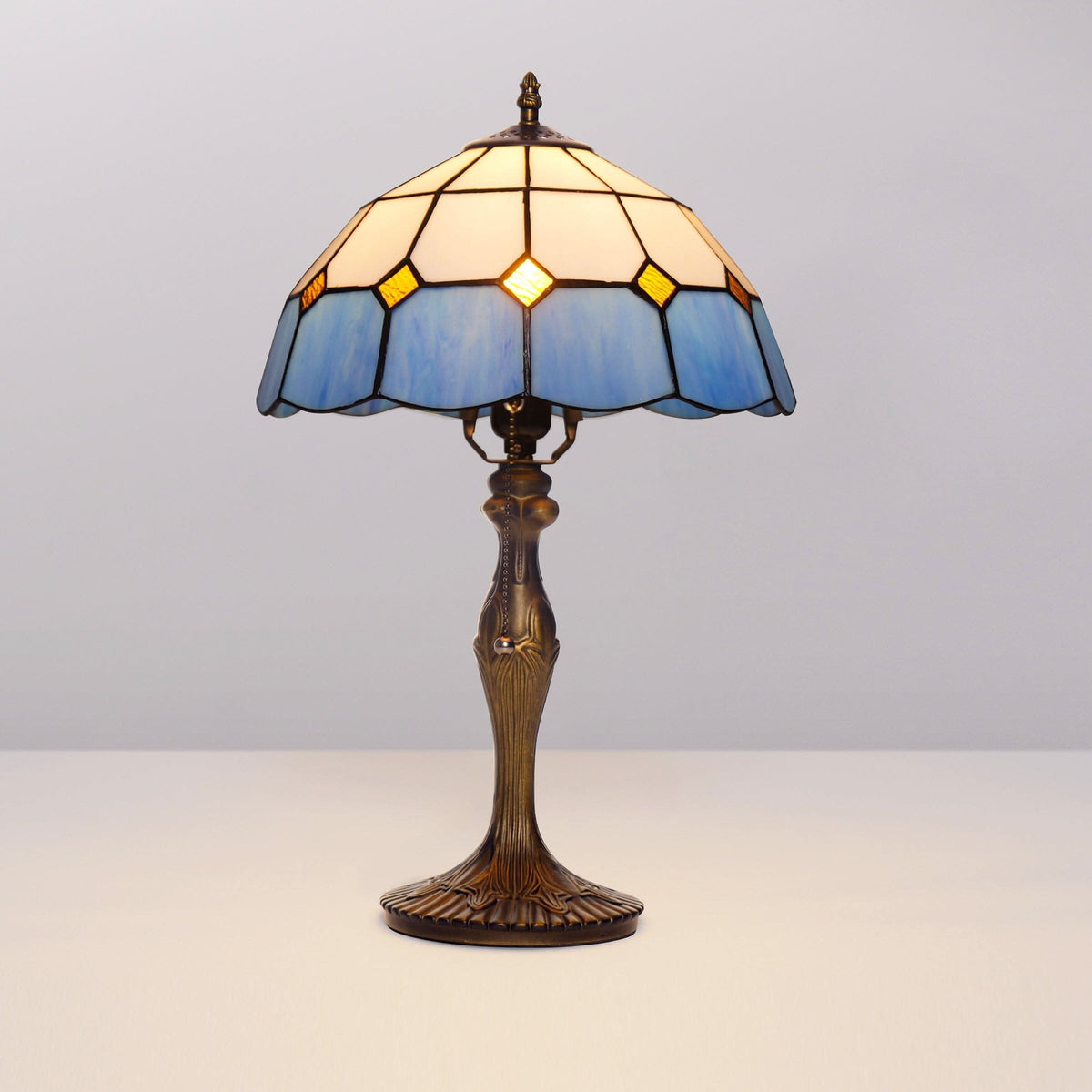 Lightsin Tiffany Table Lamp | Handcrafted Stained Glass Block Series