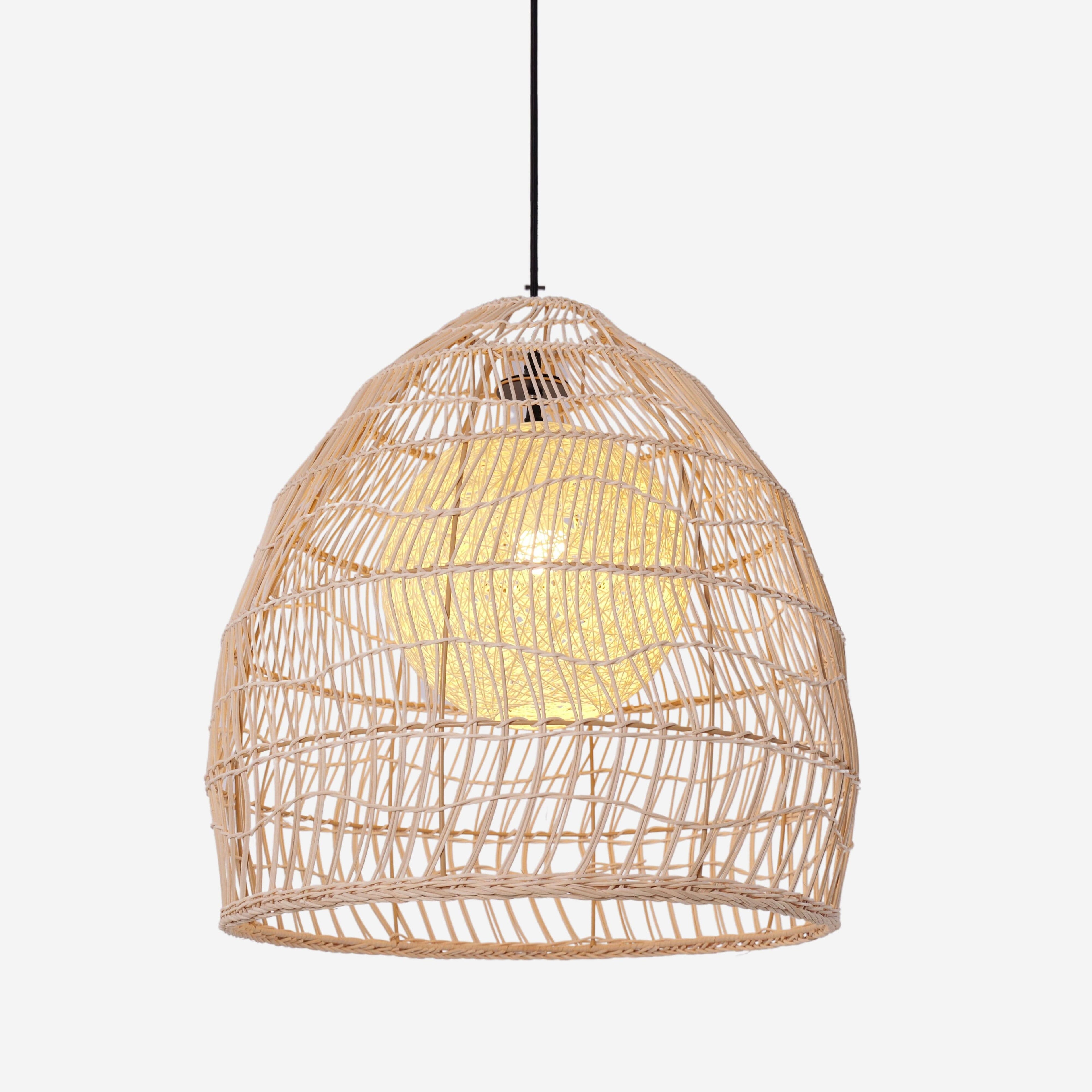 Lightsin Rattan Art Pendant Light Hanging Decor Rustic Style(Version A)