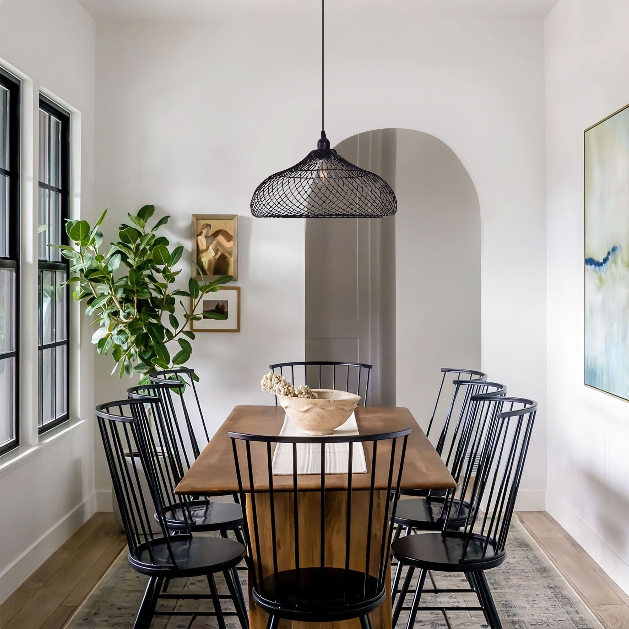 Glyph-Lightsin Industrial Style Black Iron Pendant Light with Spiral Design