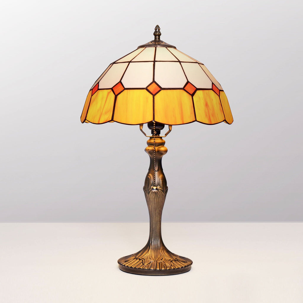 Lightsin Tiffany Table Lamp | Handcrafted Stained Glass Block Series