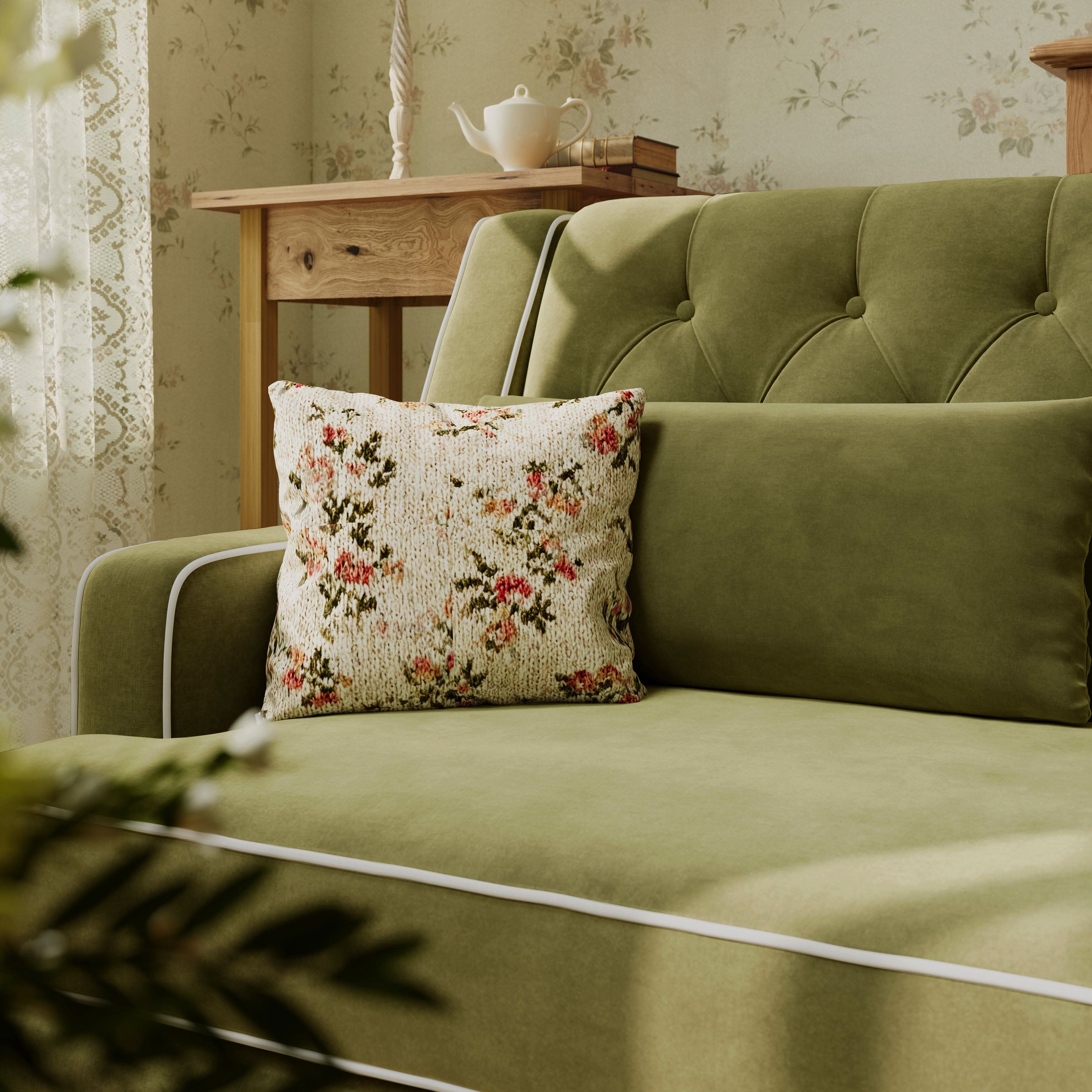 Cottonfy Fringe Skirt Sofa Velvet Linen Comfort Relaxed Living