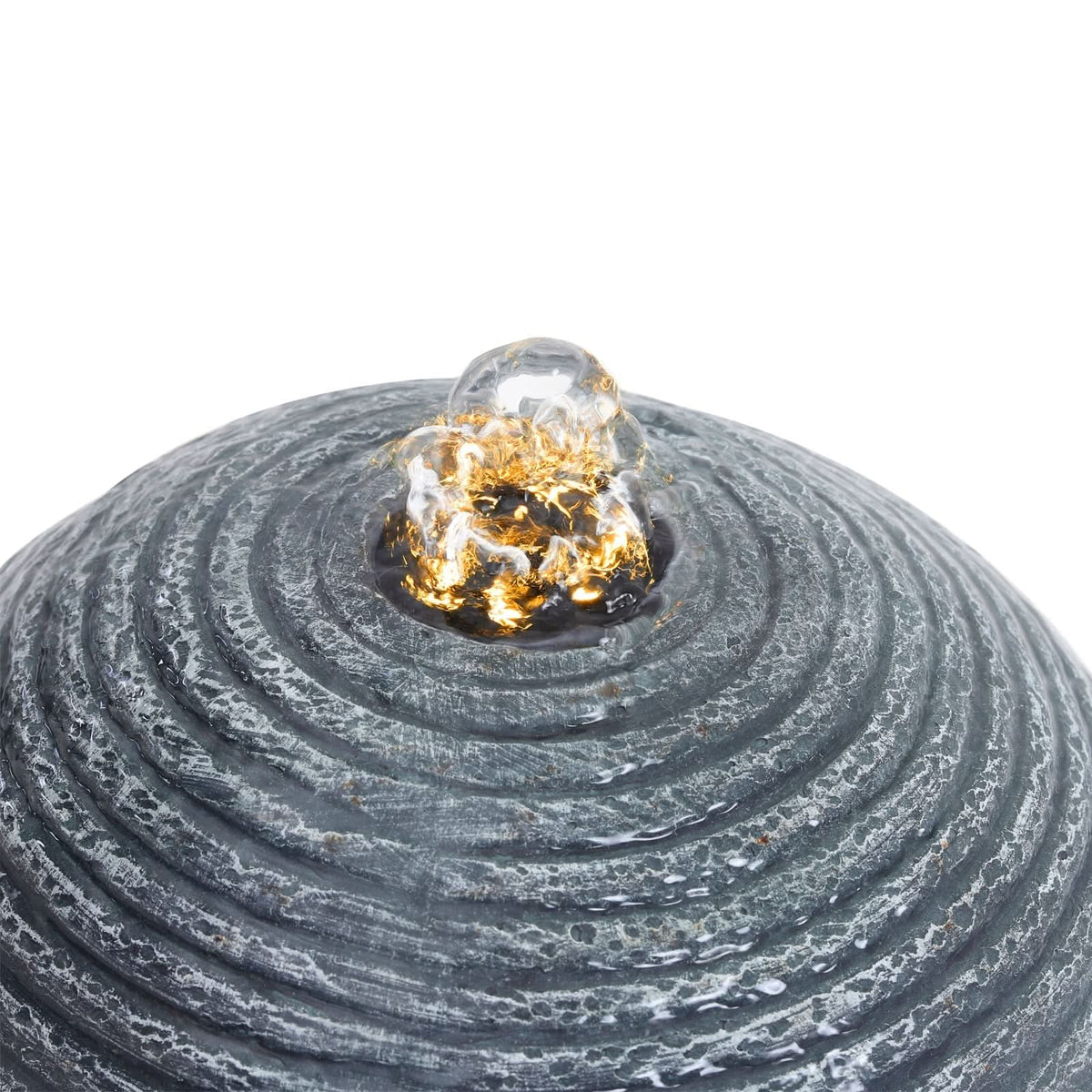 Navy Blue Electric Fountain Water Feature with LED Light